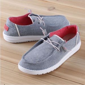 Hey Dude Wendy Chambray braid indigo